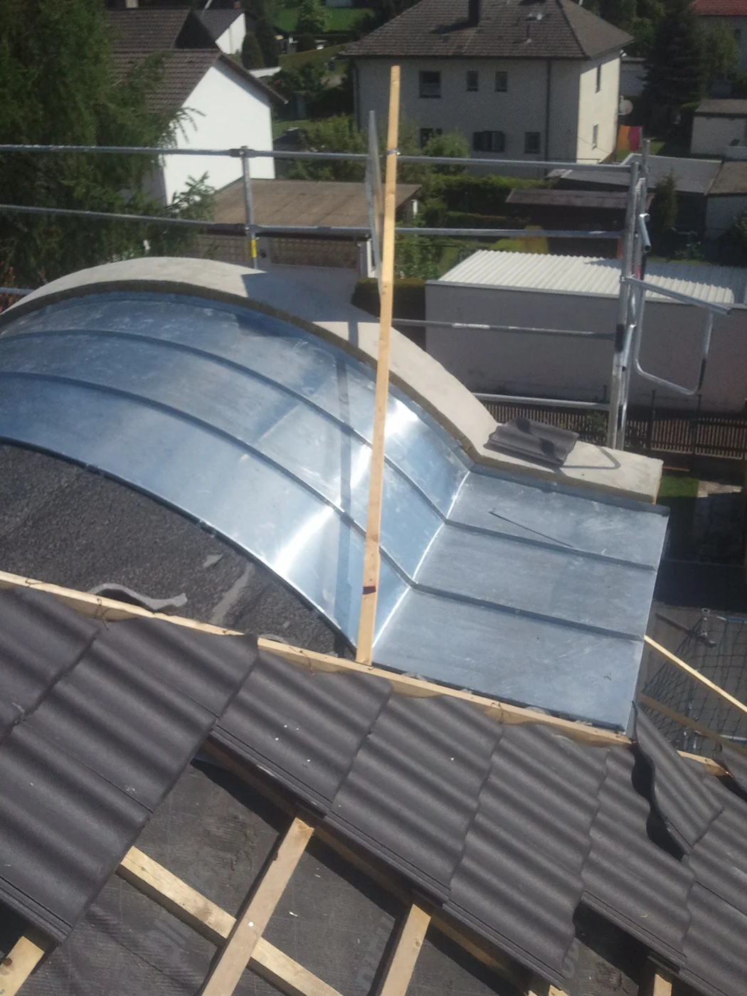 Rooftop solar panel system installation project